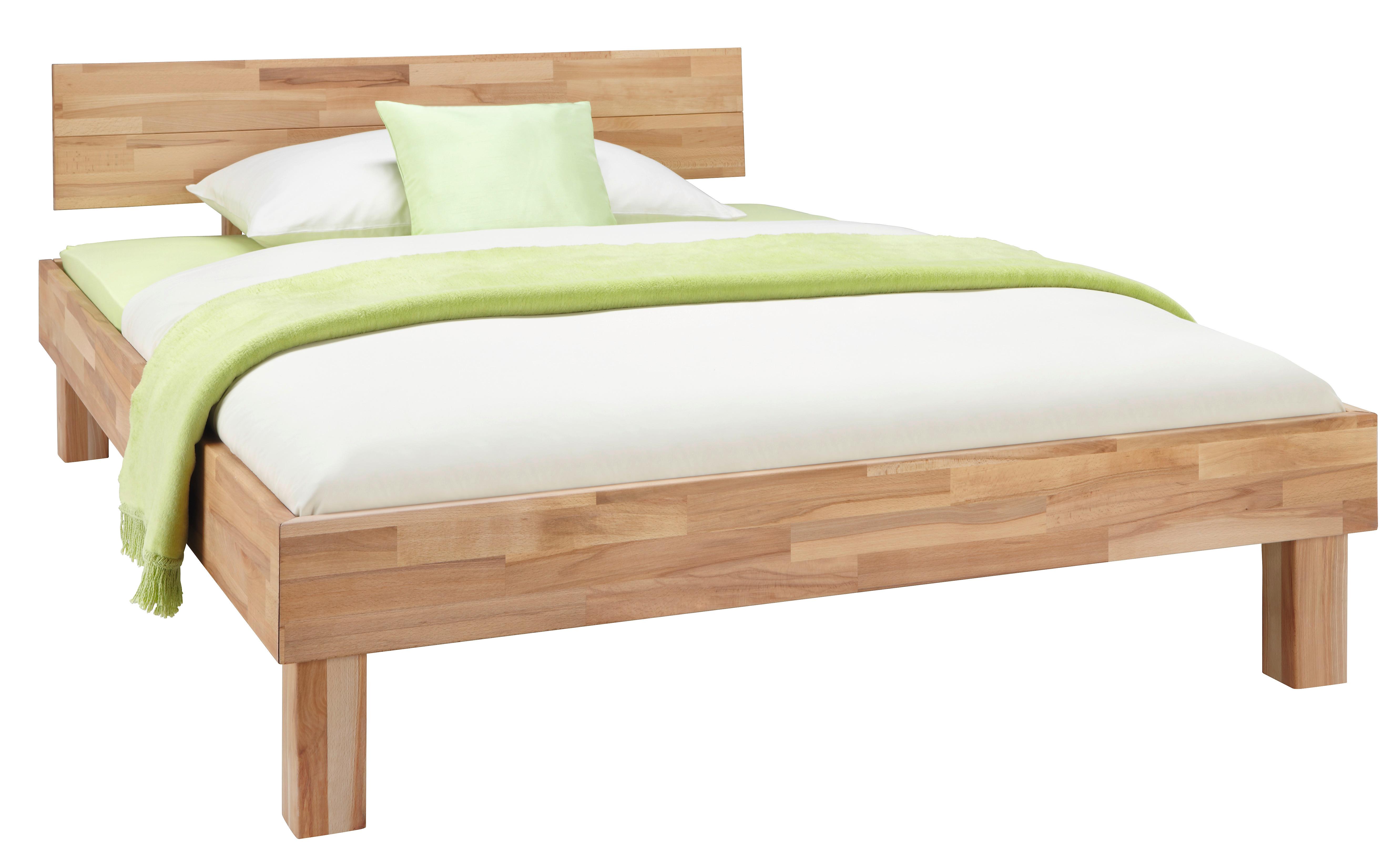 Bett aus Massiv Holz ca. 140x200cm - Naturfarben, KONVENTIONELL, Holz (140/200cm) - Zandiara