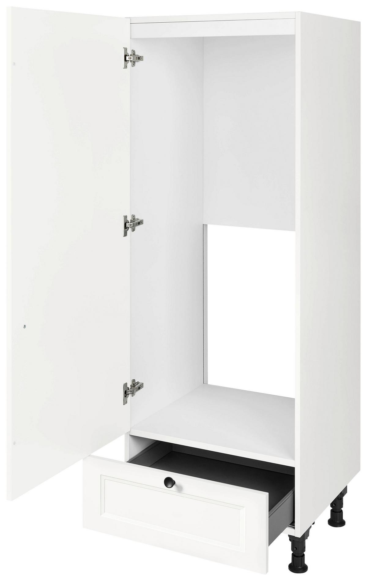 Geräteumbauschrank Cascada Weiß - Schwarz/Weiß, MODERN, Holzwerkstoff/Metall (60/168/58cm) - Nobilia