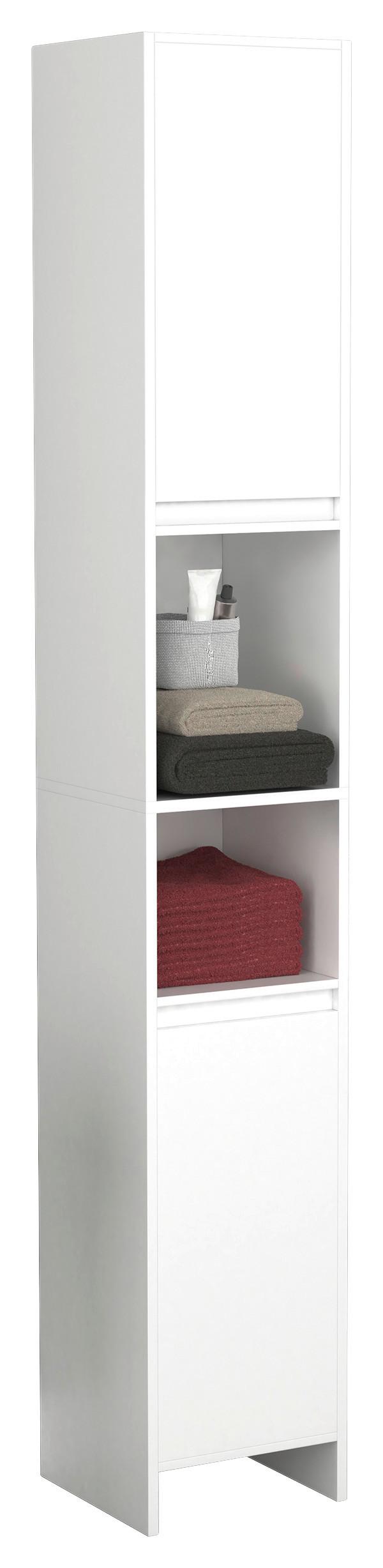 Visoka Omara Malira, Bela - bela, Moderno, leseni material (30/189/30cm) - MID.YOU