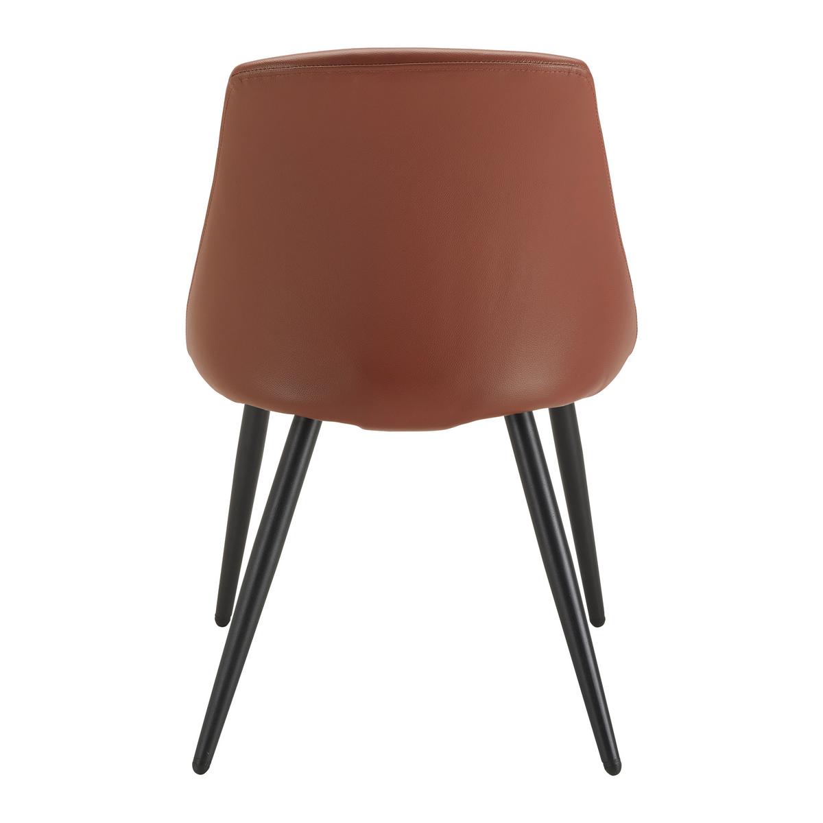 KRZESŁO BIANCA - ciemnoszary/czarny, Modern, skóra/tworzywo sztuczne (50,5/79,5/54,5cm) - Bessagi Home