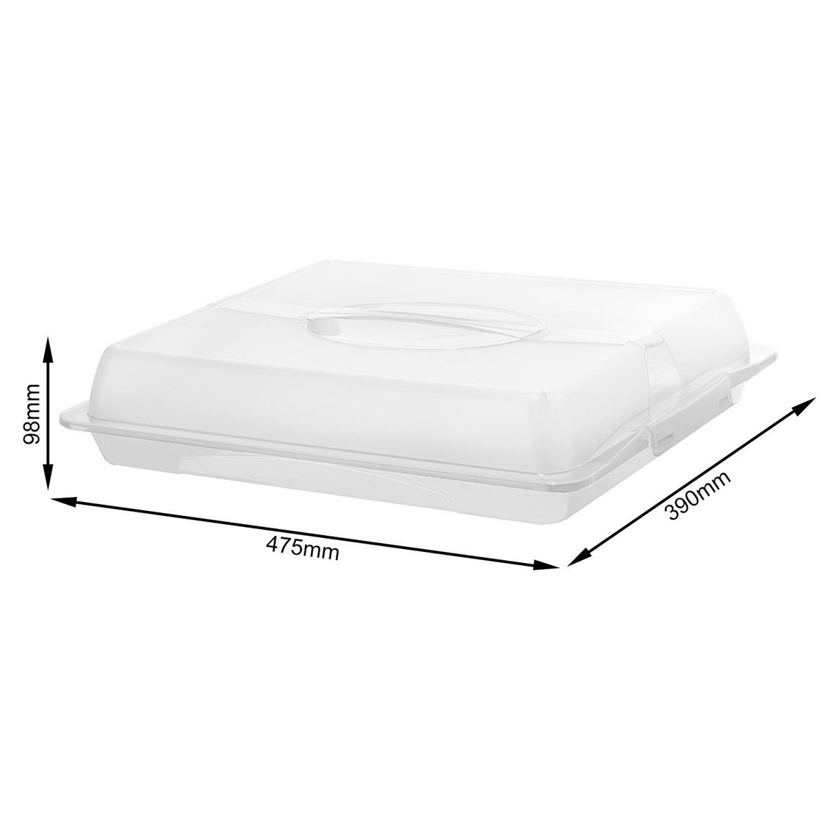 POJEMNIK PARTY BUTLER 1748301100 - biały/przezroczysty, Basics, tworzywo sztuczne (47,5/39/9,8cm) - Rotho