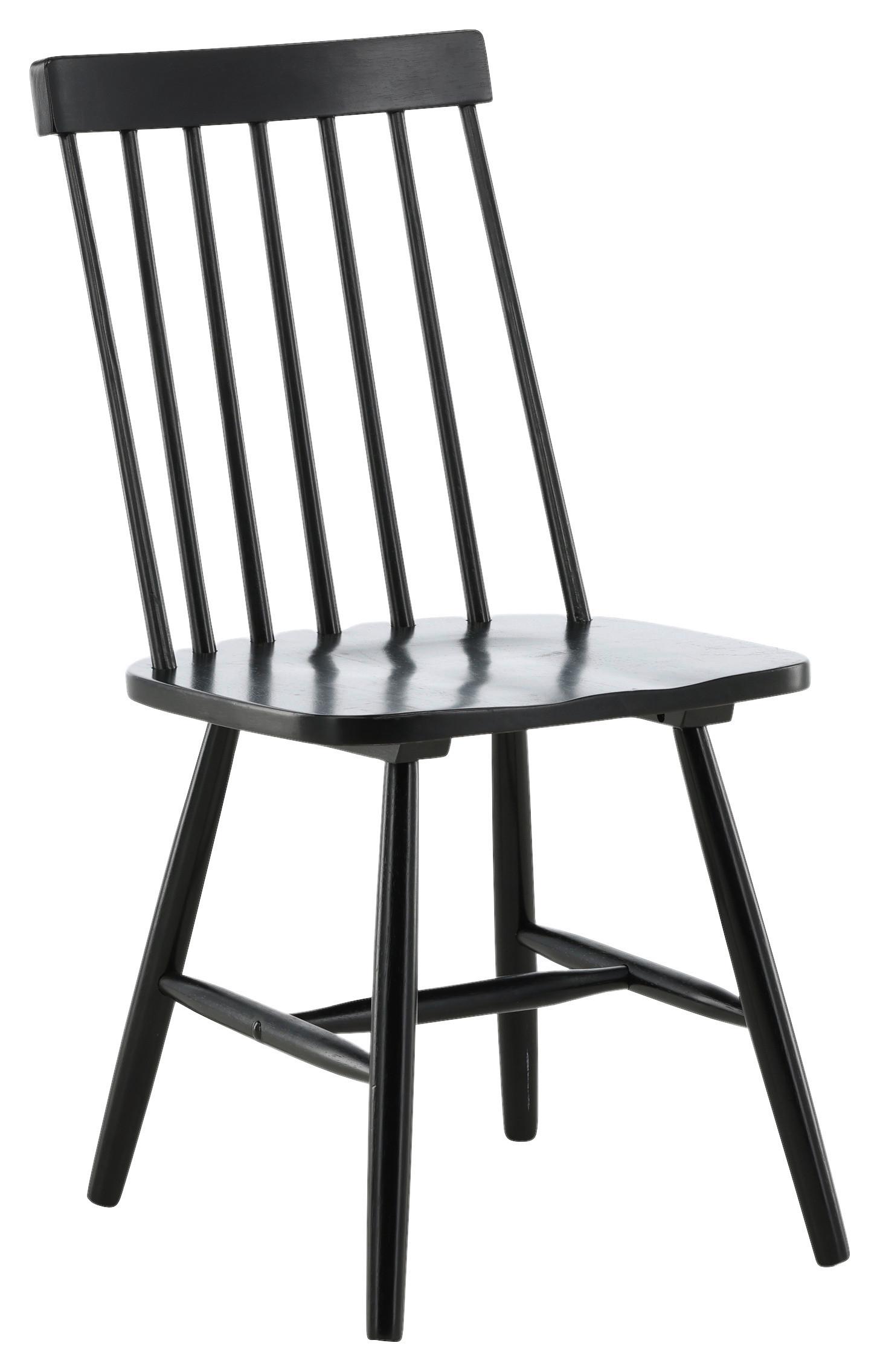 STUHL-SET LÖNNEBERGA - Schwarz, Design, Holz (43/87/55cm) - Livetastic