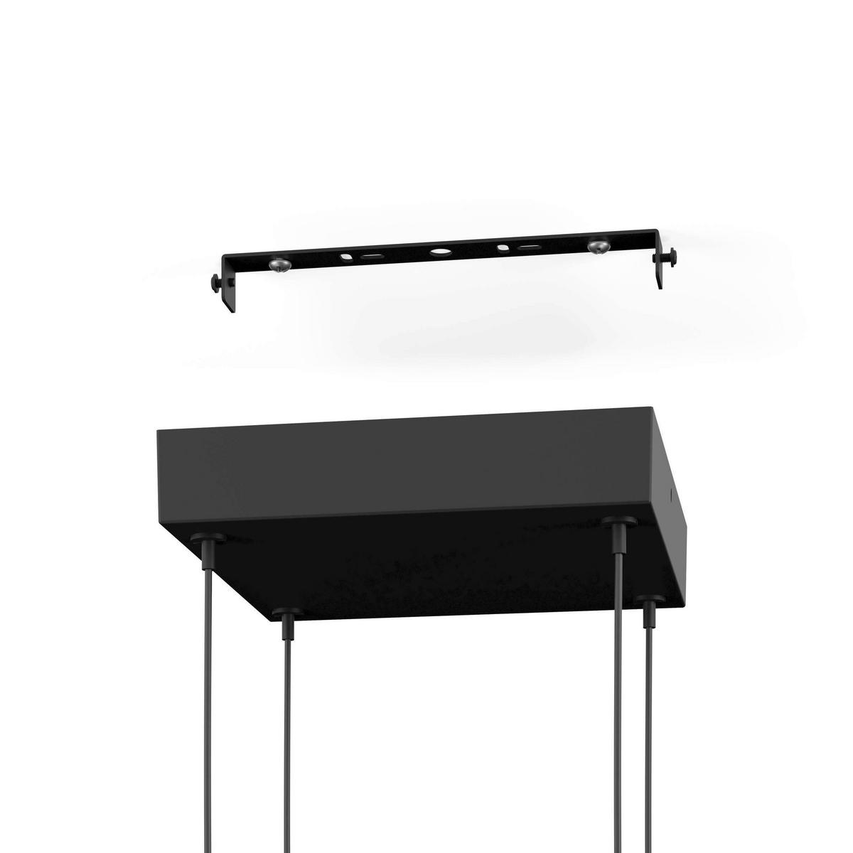 Led-pendelleuchte 99678* Savilanas-Z - Weiss/Schwarz, Design, Kunststoff/Metall (77/20/110cm) - Eglo