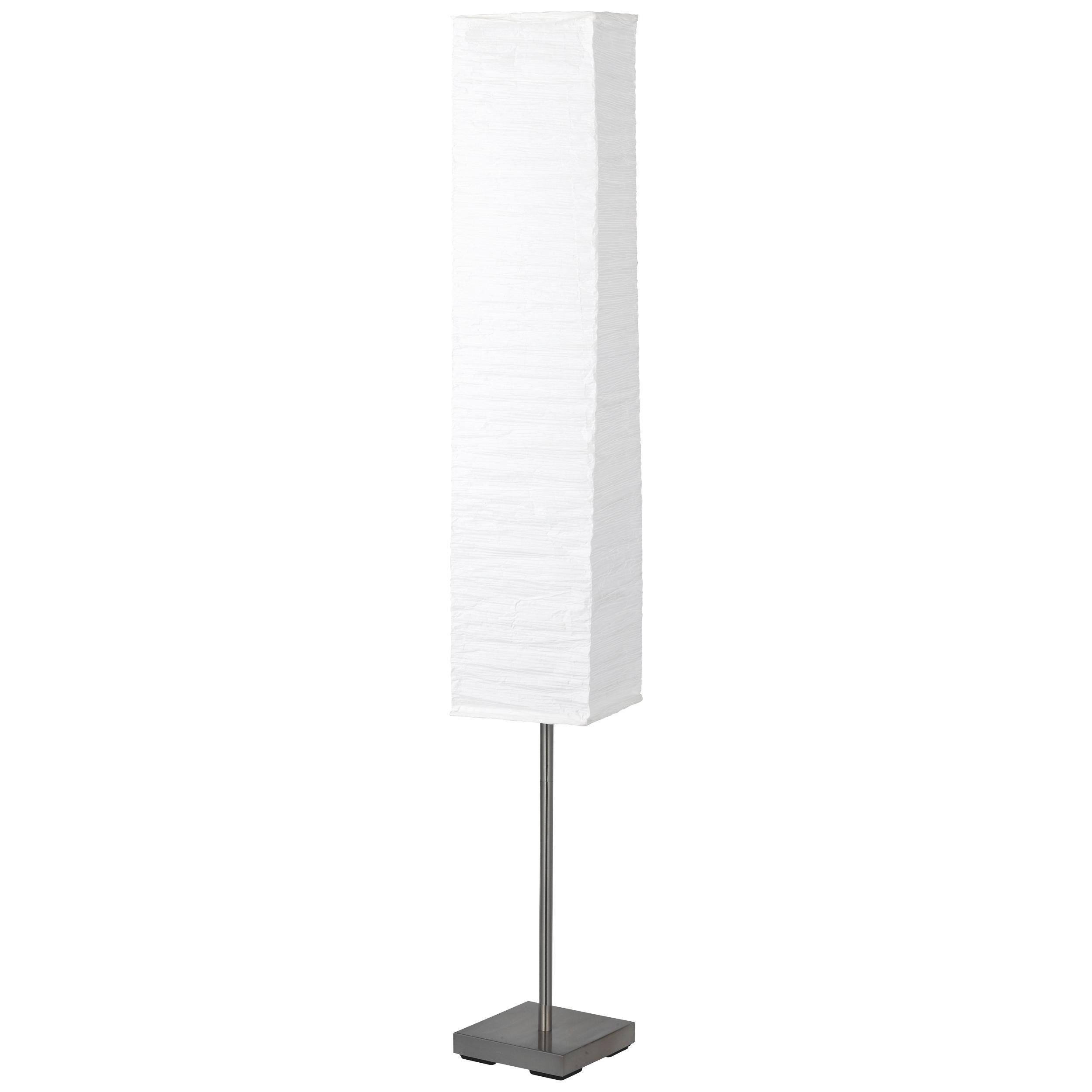 Stehleuchte Nerva Weiß/Titanfarben max. 40 Watt - Titanfarben/Weiß, Basics, Papier/Metall (18/145cm) - Brilliant