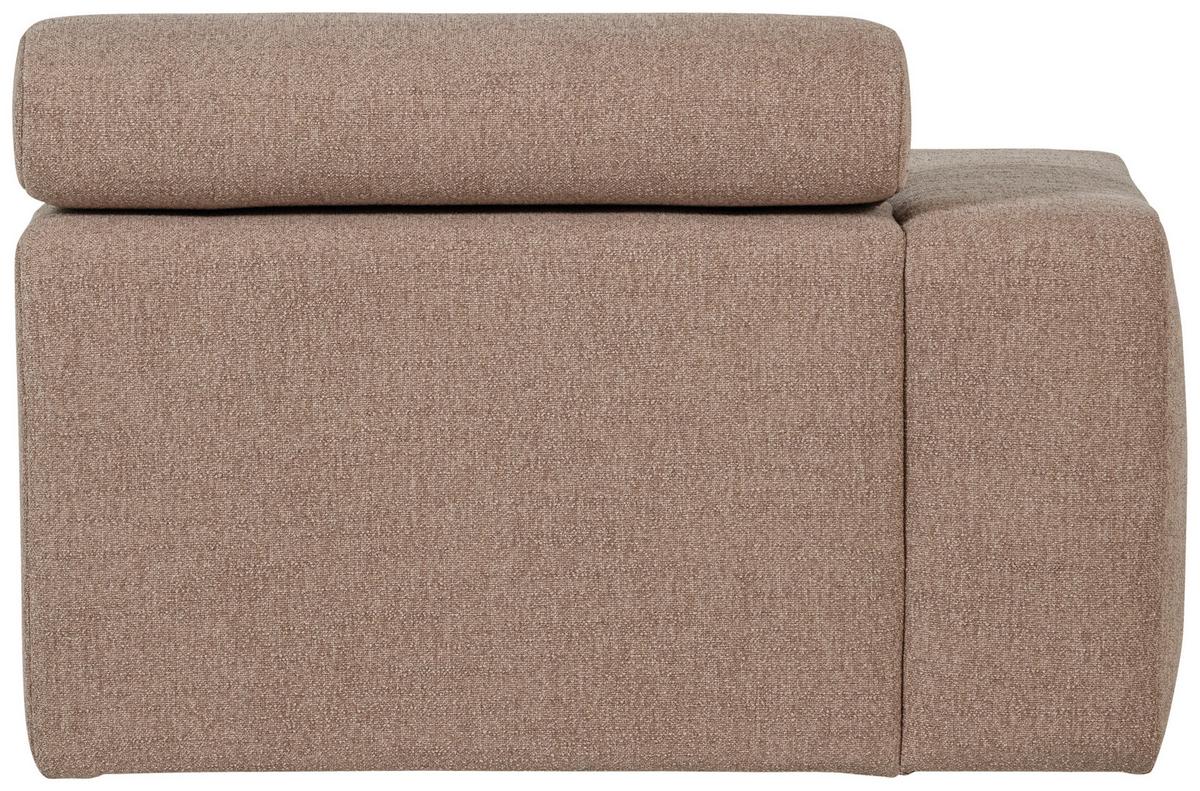 Sofaelement Novi Taupe B: 109cm - Taupe/Schwarz, Design, Kunststoff/Textil (109/86/173cm) - Livetastic