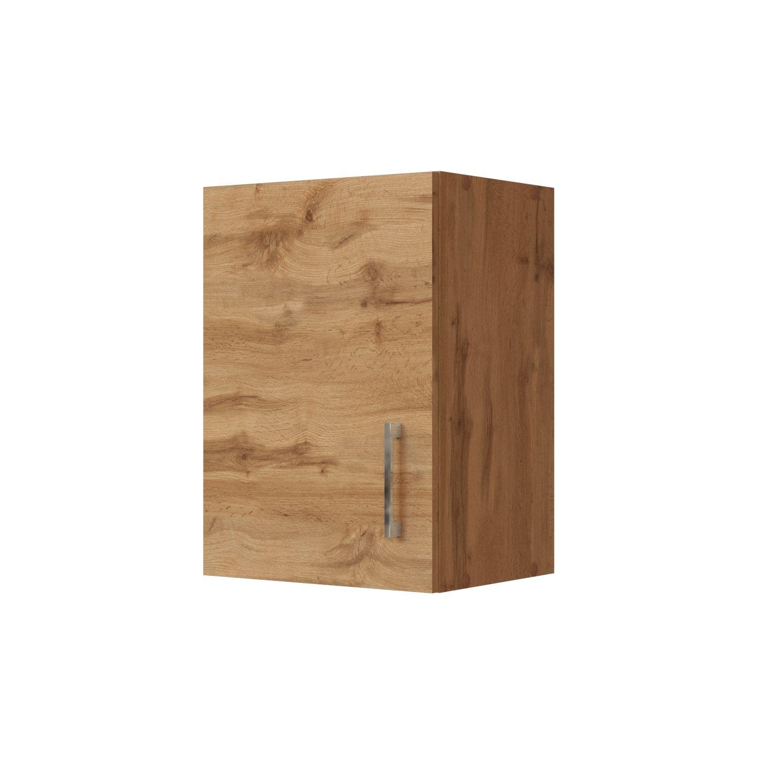 Held Küchenoberschrank ca. 40 cm Eichefarben - Chromfarben/Eiche Wotan, MODERN, Holzwerkstoff/Metall (40/57/34cm) - Held
