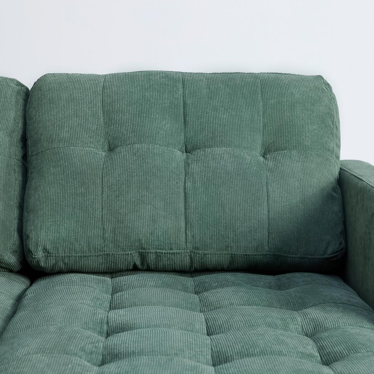 Wohnlandschaft Lillehammer in Grün/Schwarz - Schwarz/Grün, Modern, Holz/Textil (217/80/149cm) - Based