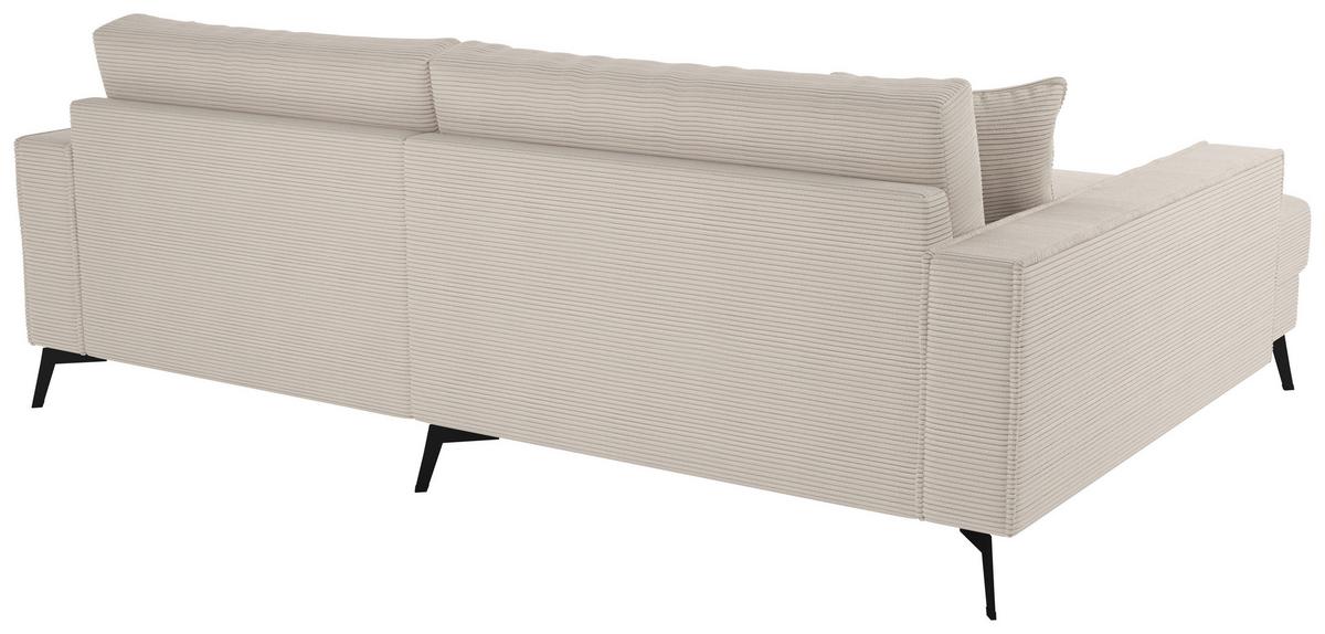 Kutna Garnitura Ted - crna/krem, Trend, tekstil/metal (174/228cm) - Modern Living