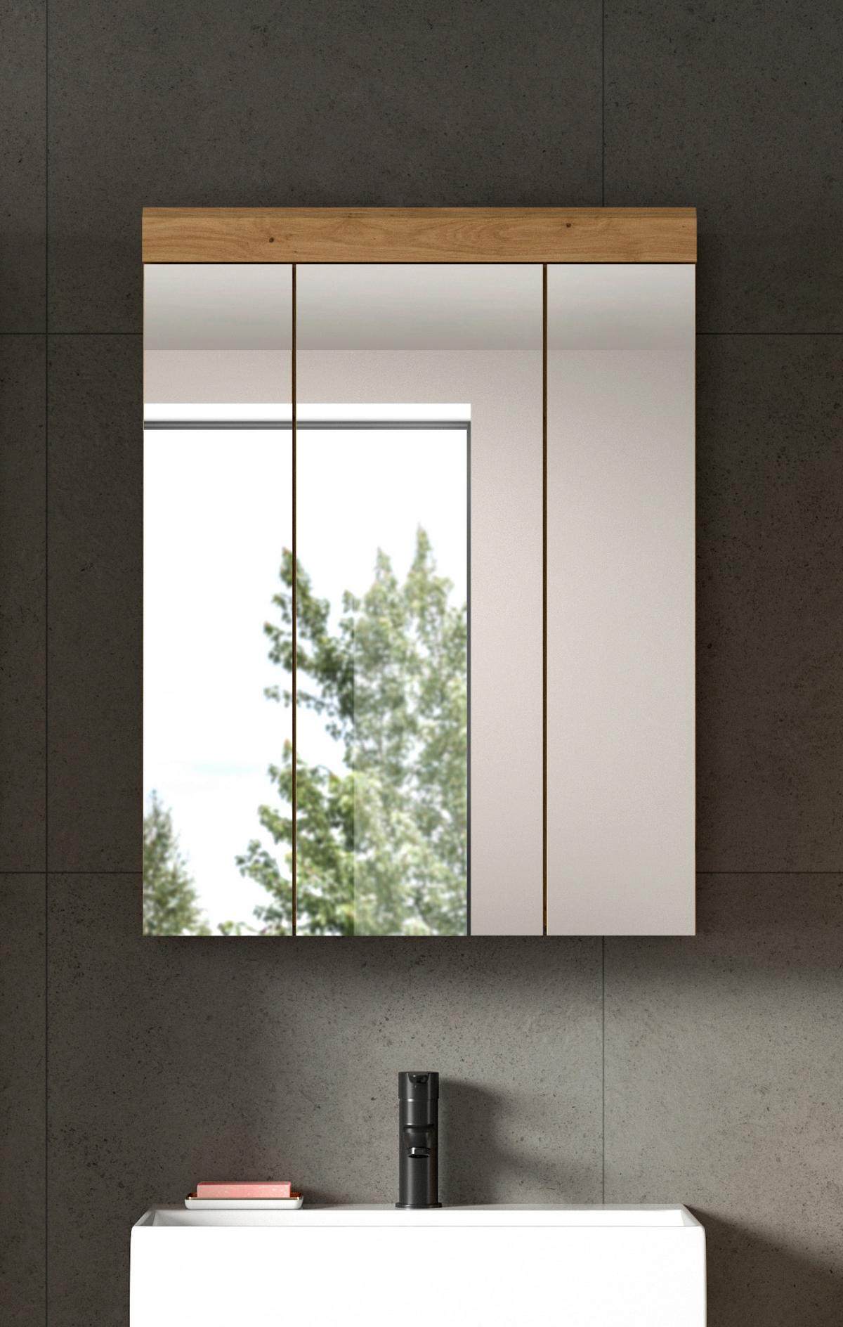 Spiegelschrank Scout Eiche Artisan - Eiche Artisan, Trend, Glas/Holzwerkstoff (60/79/18cm) - MID.YOU