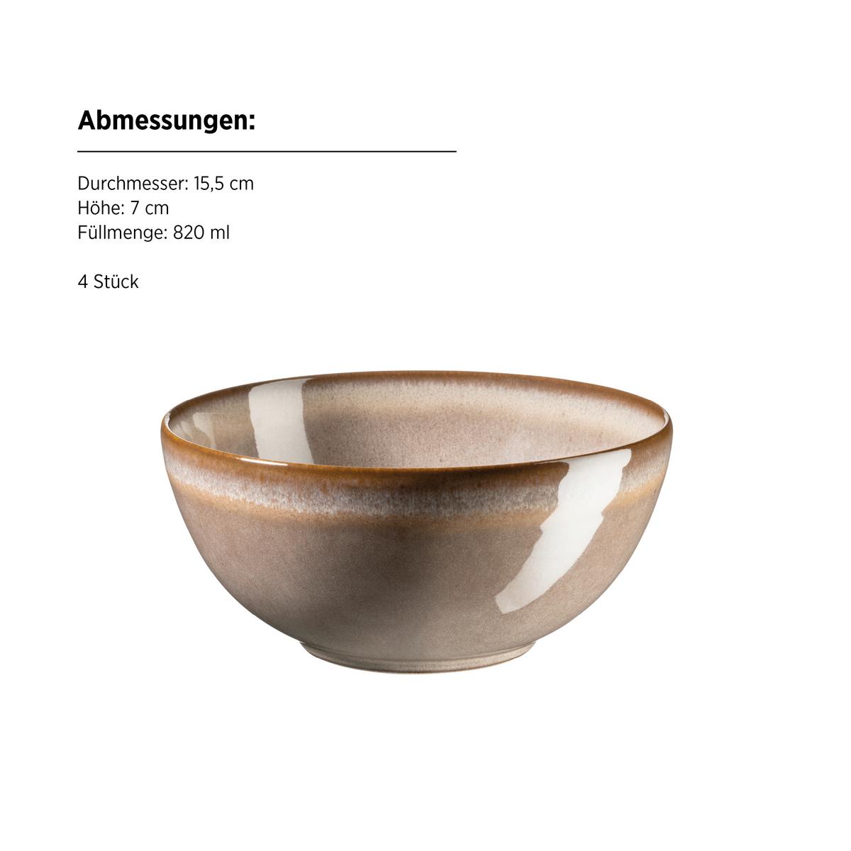 FRÜHSTÜCKSSERVICE 935602 FRÜHSTÜCKSSERVICE SMOKY - marron, Basics, céramique - Mäser