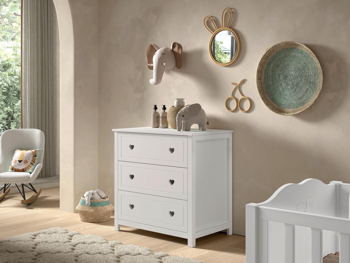 Kommode Amori Weiß - Weiß, MODERN, Holz/Holzwerkstoff (90/89/76cm) - Vipack