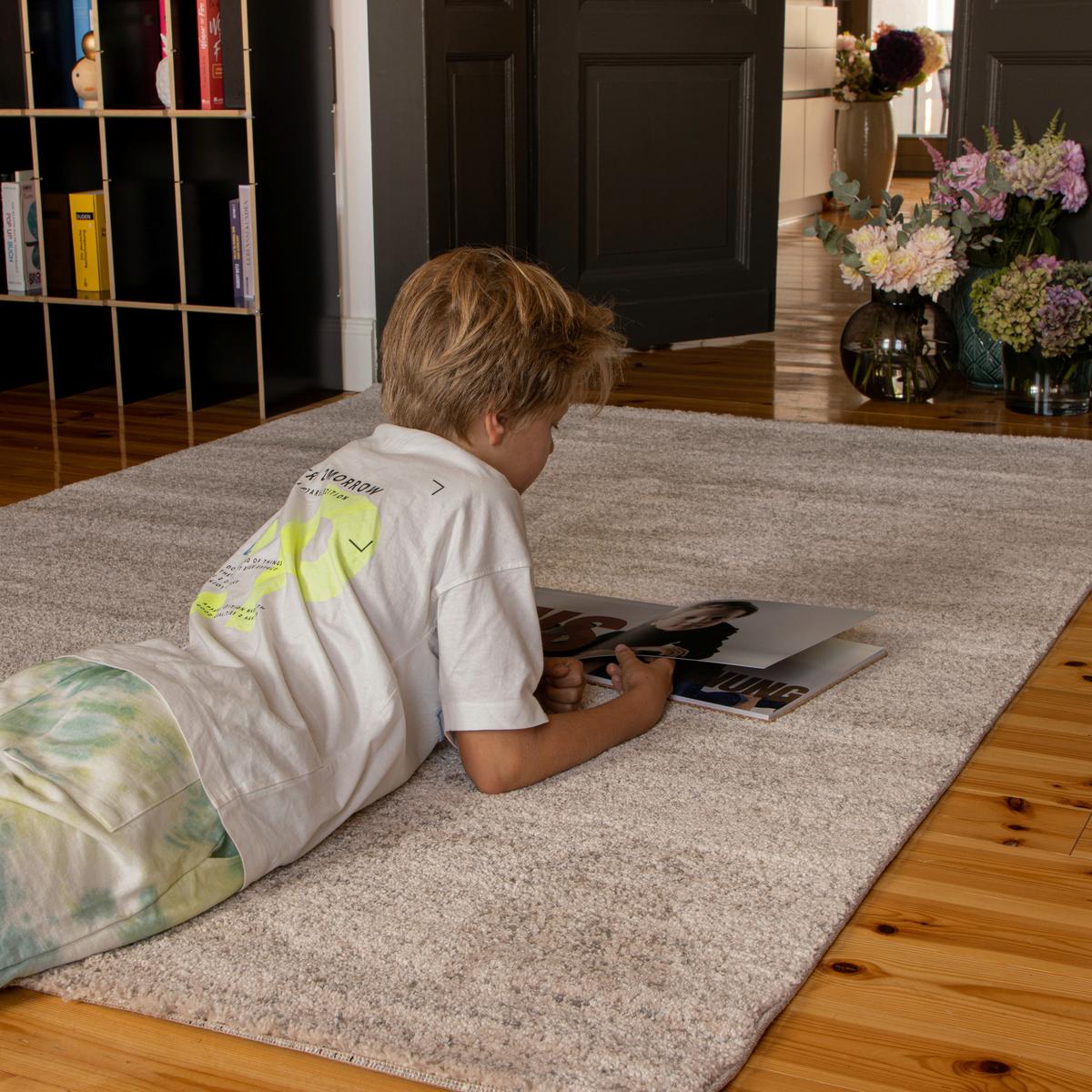 FLACHWEBETEPPICH MY NASSAU 772 - Sandfarben, Design, Textil (120/170cm)