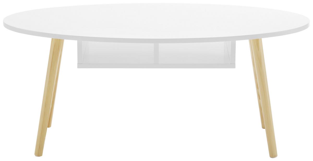 Couchtisch Silvio Weiß/Pinienfarben MDF/Holz - Weiß/Pinienfarben, MODERN, Holz/Holzwerkstoff (100/50/42,5cm) - Bessagi Home