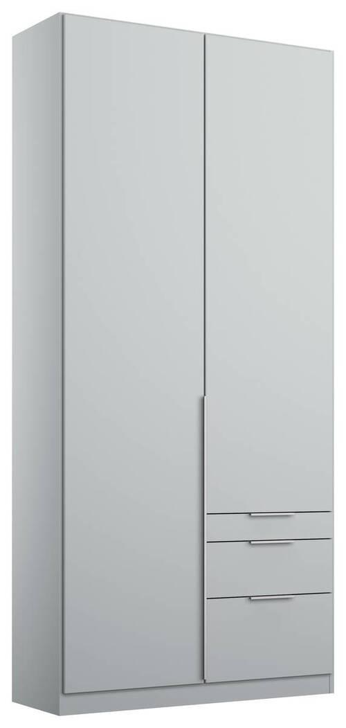 Dulap cu uși rotative ALABAMA - gri deschis, Modern, material pe bază de lemn (91/229/54cm)