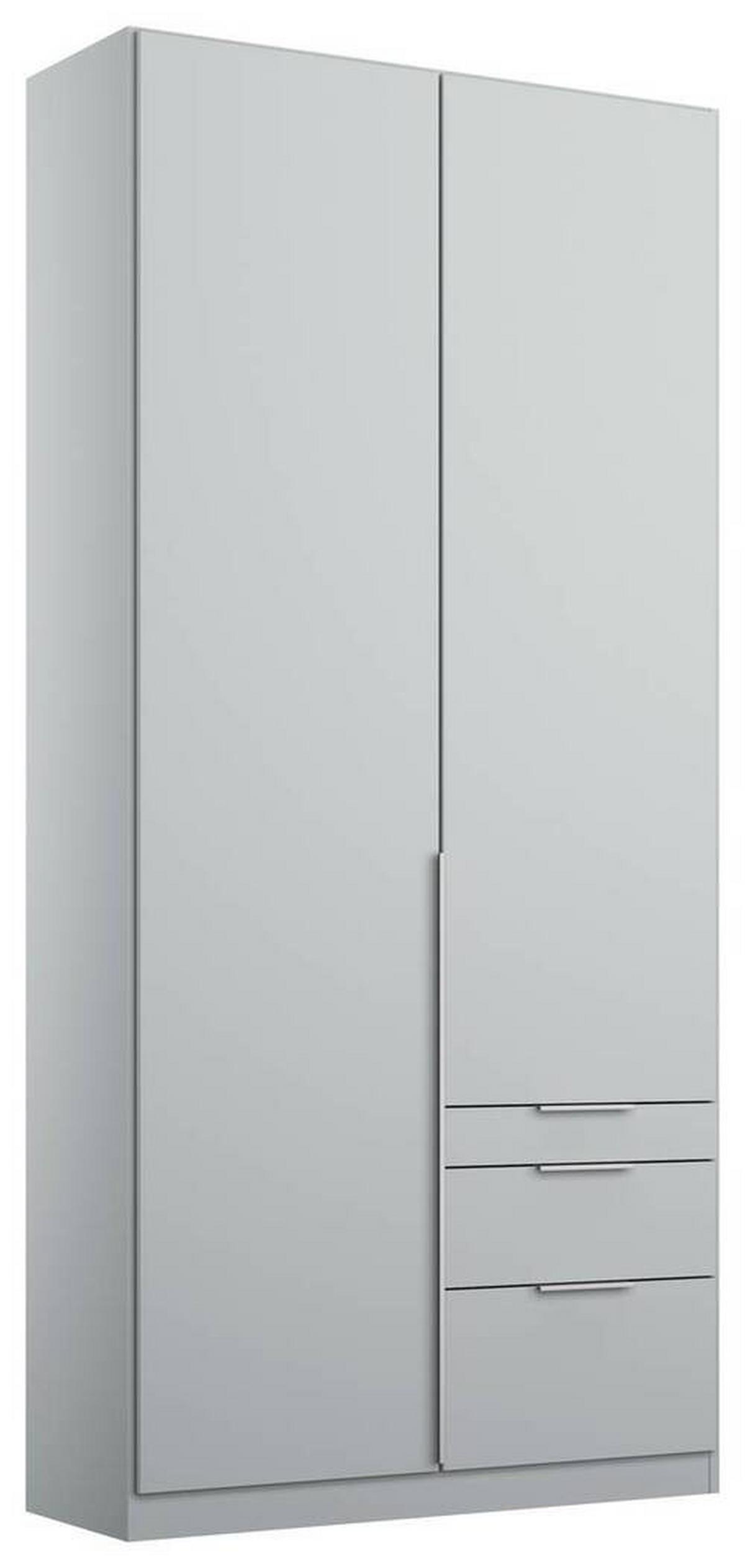 Dulap cu uși rotative ALABAMA - gri deschis, Modern, material pe bază de lemn (91/229/54cm)