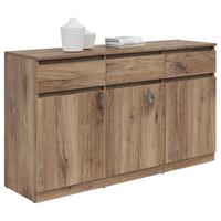 Komoda Saturn, Barva Temnega Hrasta - barve hrasta, Konvencionalno, leseni material (135/81/42cm)