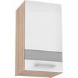 Felsőszekrény Multiforte - Sonoma tölgy/Barna, modern, Műanyag/Üveg (40/72,3/34,6cm)