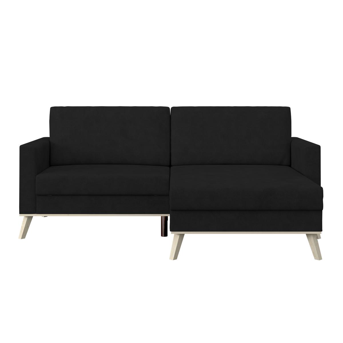 Kutna Garnitura Carini - boje hrasta/crna, Basics, tekstil/drvo (222/152cm) - Modern Living