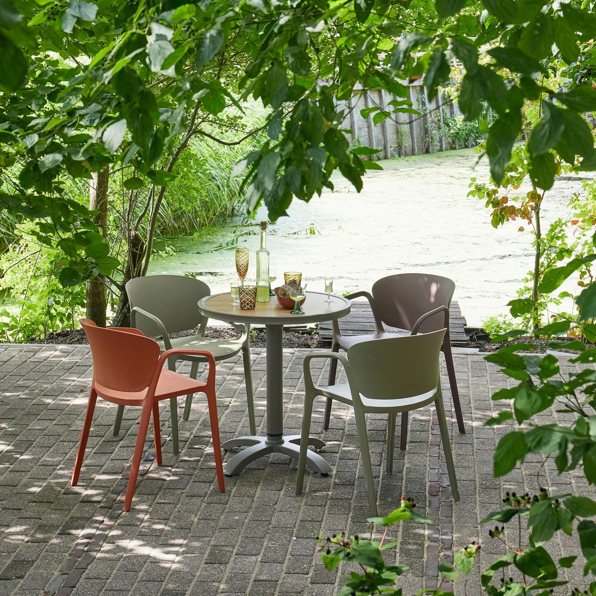Gartenstuhl-Set Bent 2er-Set Braun - Braun, MODERN, Kunststoff (57/75/56cm) - Gardenson