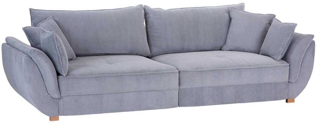 Velika Zofa Guarda, Svetlo Siva, Ležišče - naravne barve/svetlo siva, Moderno, tekstil/les (301/92/114cm) - Premium Living