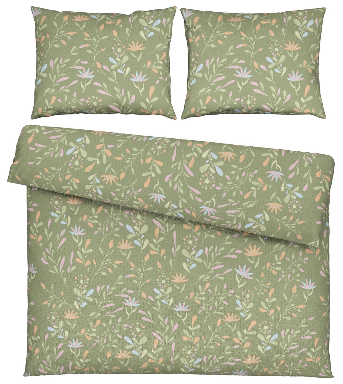 Ágyneműhuzat-garnitúra Kétszemélyes Marina Xxl - zöld, Konventionell, textil (200/220cm) - Mömax