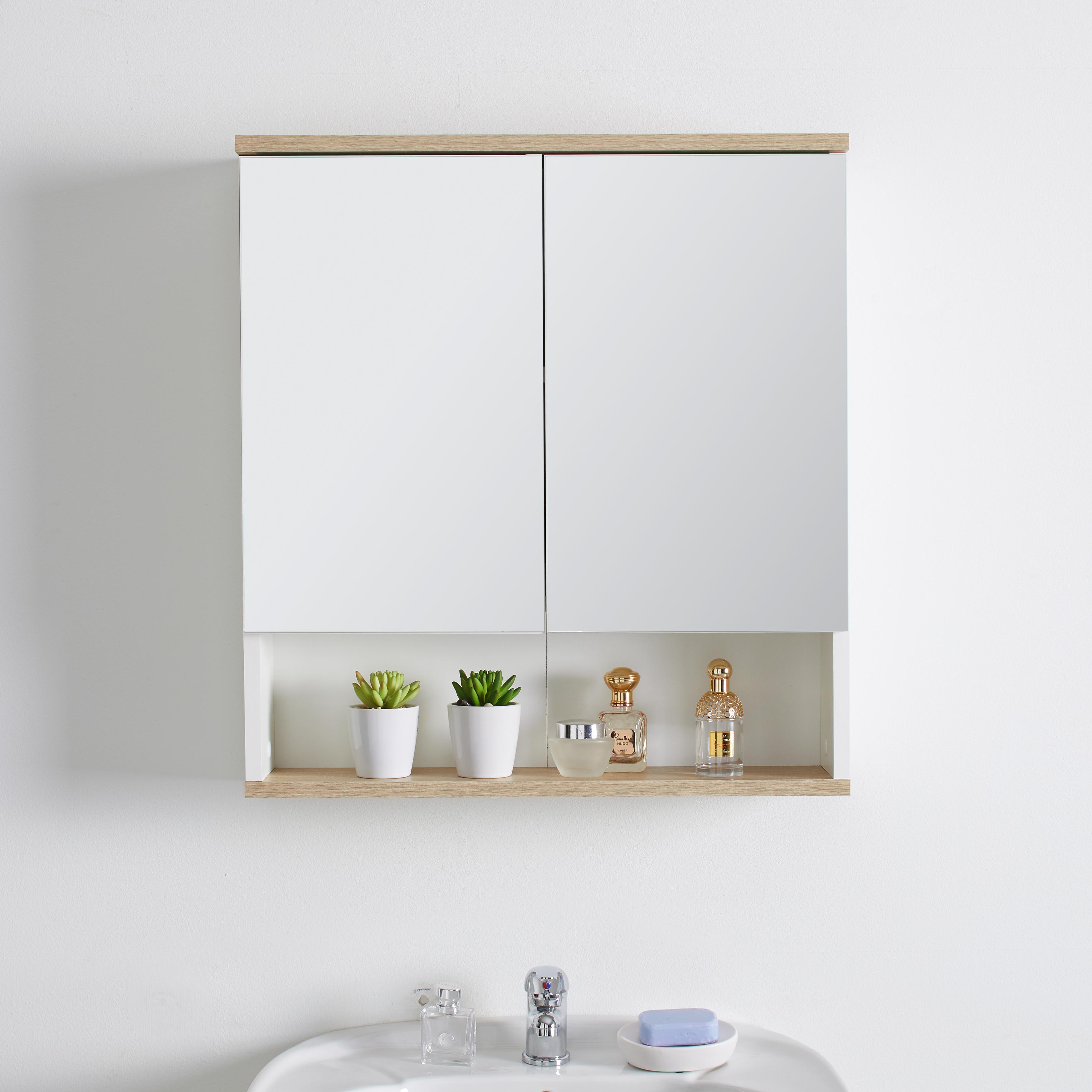 Spiegelschrank in Weiss mit Drehtüren 'Lima' Spiegelschrank in Weiss mit Drehtüren 'Lima'