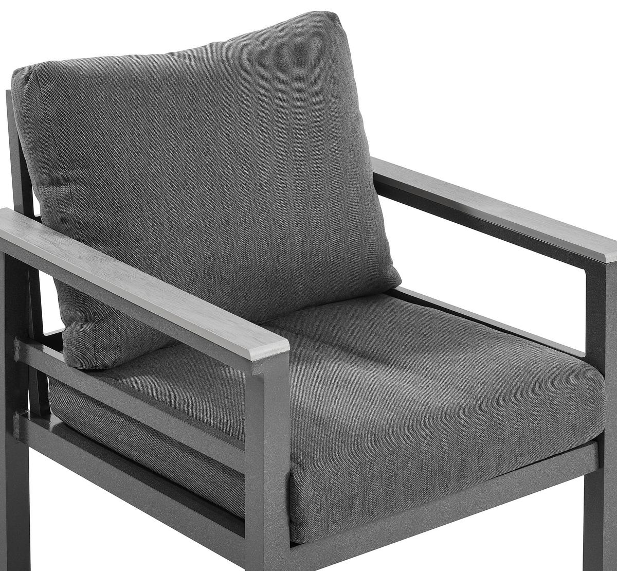 FOTEL TARASOWY OLYMPIA - jasnoszary/ciemnoszary, Design, tworzywo sztuczne/metal (67/74/73cm) - Mömax