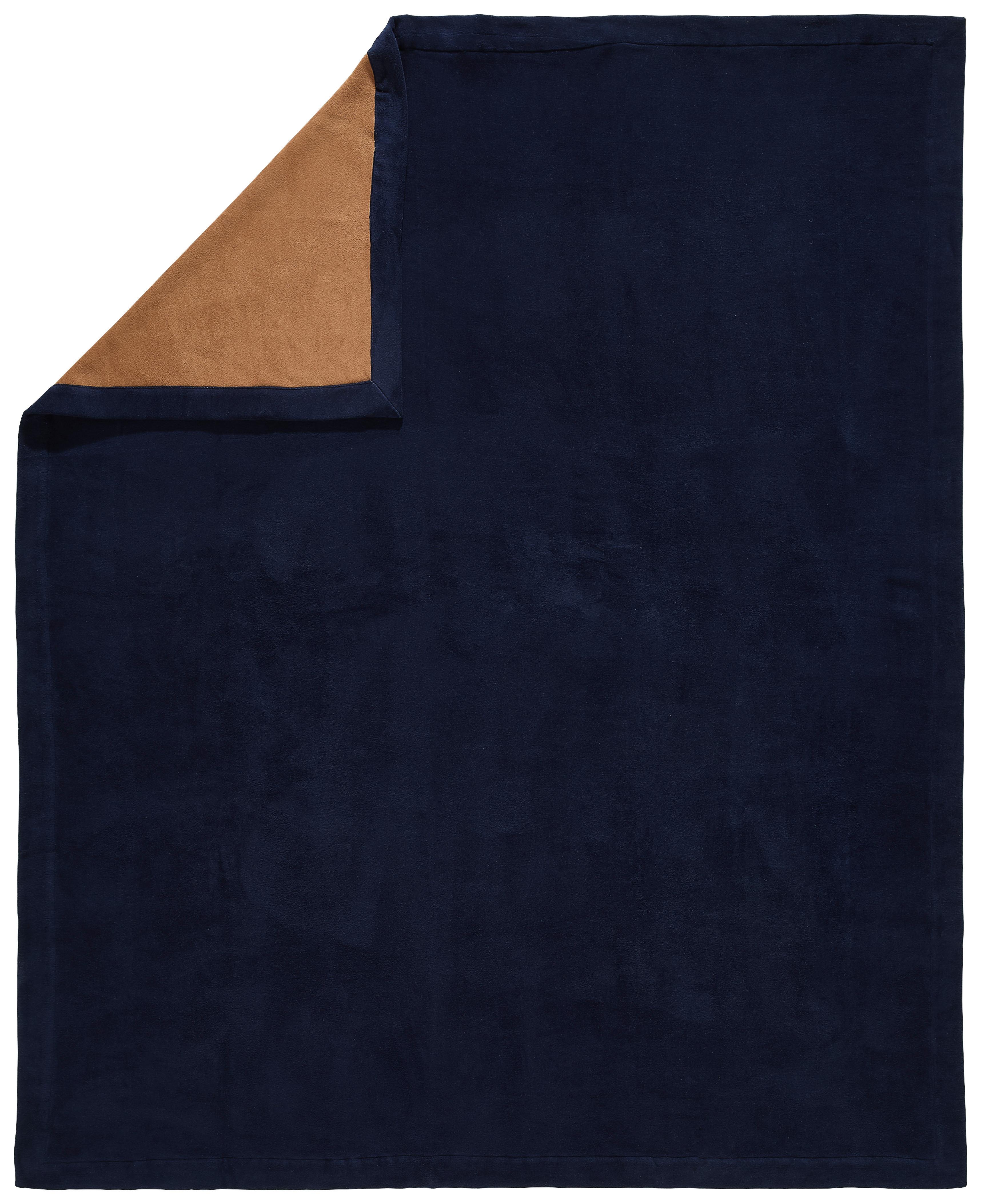 KOC DOMOWY AROF - niebieski/kolor złoty, Basics, tkanina (150/200cm) - Dieter Knoll