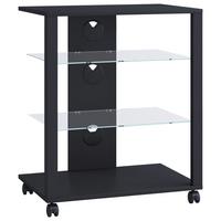 Stojalo Za Tv Folas, Črna - črna, Basics, umetna masa/leseni material (60/70/41cm) - MID.YOU