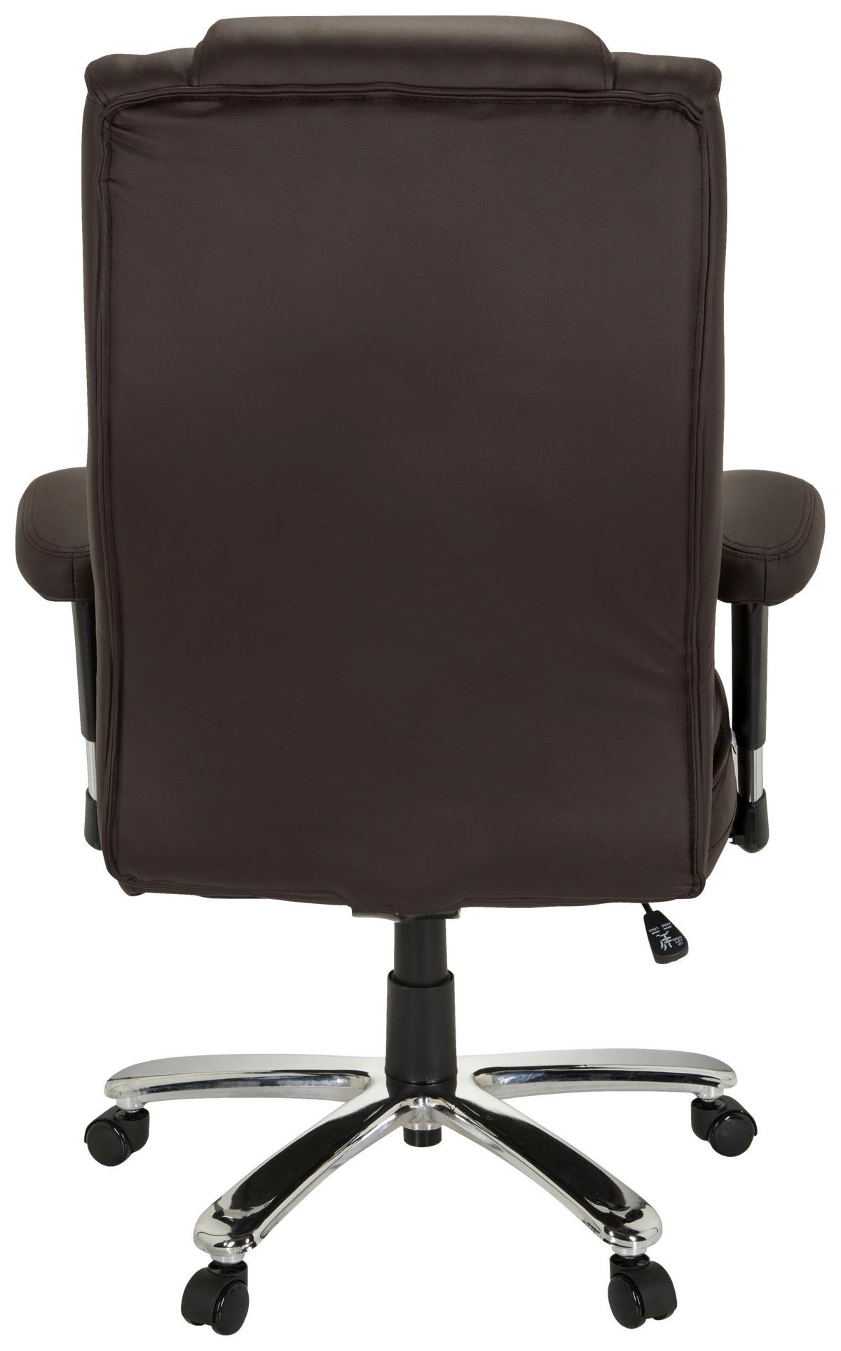 Pisarniški Stol Builder Xxl I, Temno Rjava - srebrne barve/temno rjava, Moderno, kovina/umetna masa (77/123/84cm) - MID.YOU