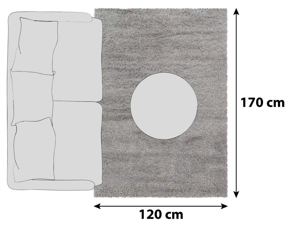 Hochflorteppich Fluffy Beige ca. 120x170cm - Beige, Basics, Textil (120/170cm)