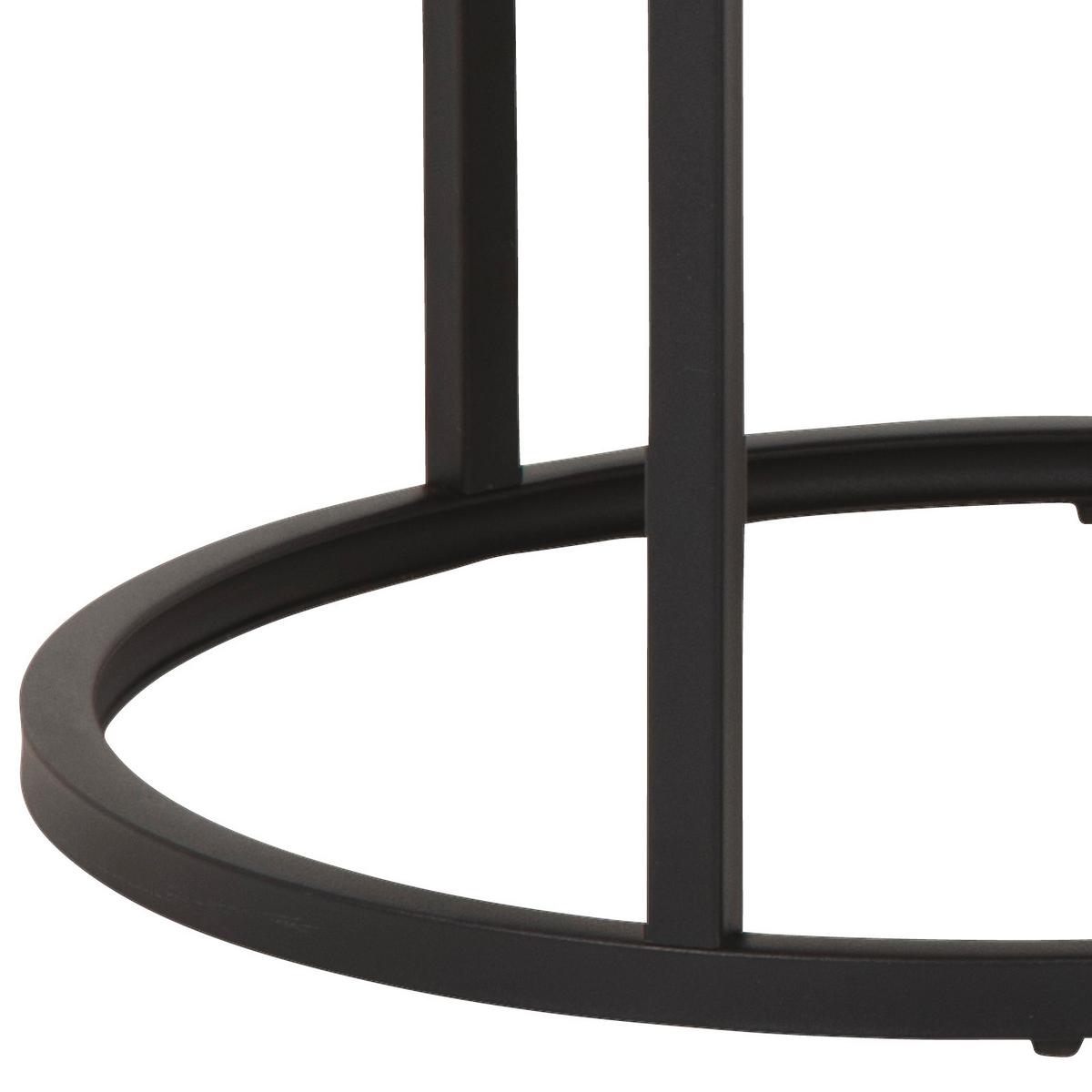 STOLIK KAWOWY SPIRO - dąb dziki/czarny, Konventionell, materiał drewnopochodny/metal (80/80/44,5cm) - MID.YOU