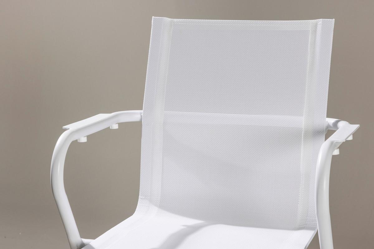 STAPELSESSEL Weiß Aluminium - Weiß, KONVENTIONELL, Metall (58/86/63cm) - Gardenson