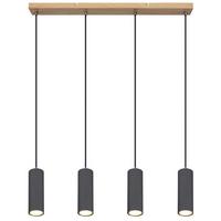 Hängeleuchte Robby in Graphitfarben max. 34 W - Graphitfarben, Design, Metall (65/6/120cm) - Globo