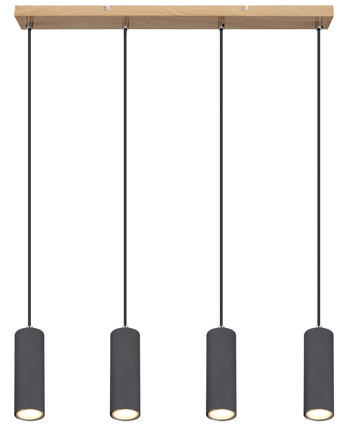 Hängeleuchte Robby in Graphitfarben max. 34 W - Graphitfarben, Design, Metall (65/6/120cm) - Globo