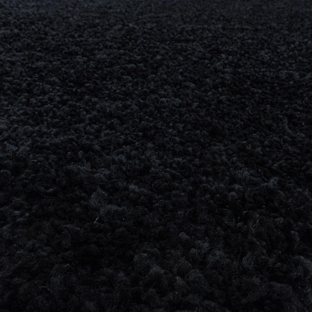 Hochflorteppich Sydney 3000 Schwarz ca. 200x290cm - Schwarz, Basics, Textil (200/290cm)
