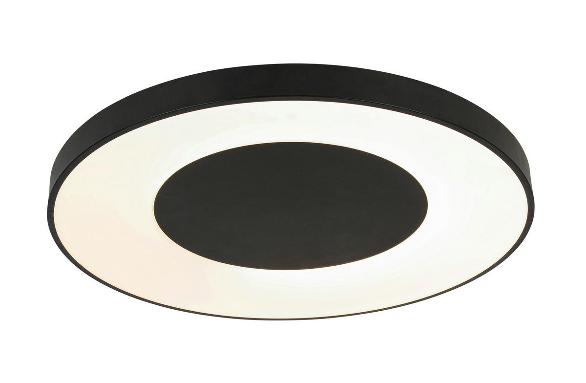 LED-Deckenleuchte Jumpo Schwarz/Weiß max. 48 Watt - Weiss/Schwarz, Modern, Kunststoff/Metall (70/7cm) - Mömax