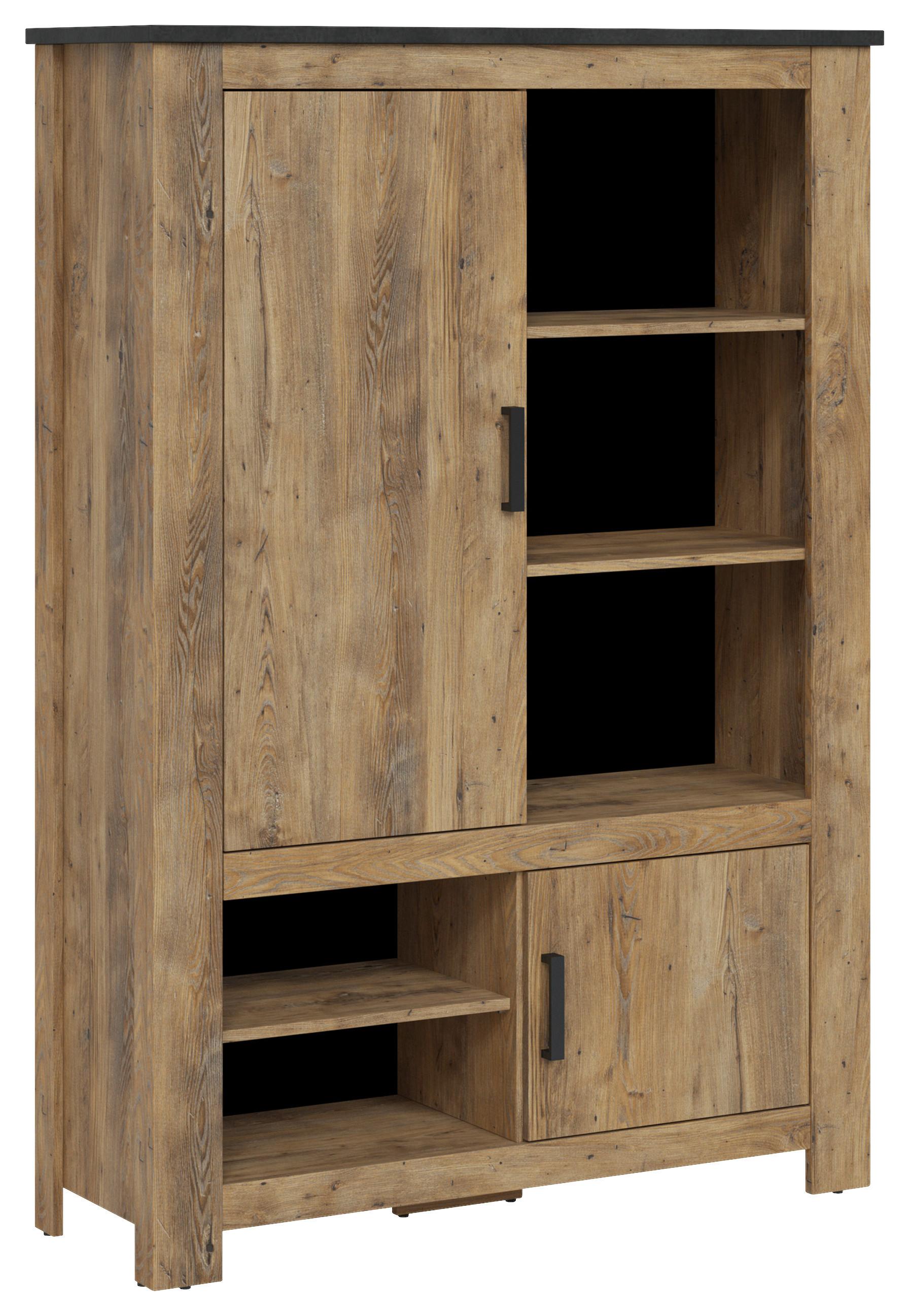 Comodă RAPALLO - castaniu, Modern, material pe bază de lemn (114/162,3/38,5cm) - Modern Living