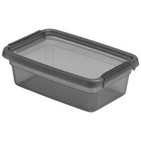 Tárolódoboz Blacky - Kb. 3l - fekete/áttetsző, Modern, műanyag (19/28/9cm) - Mömax