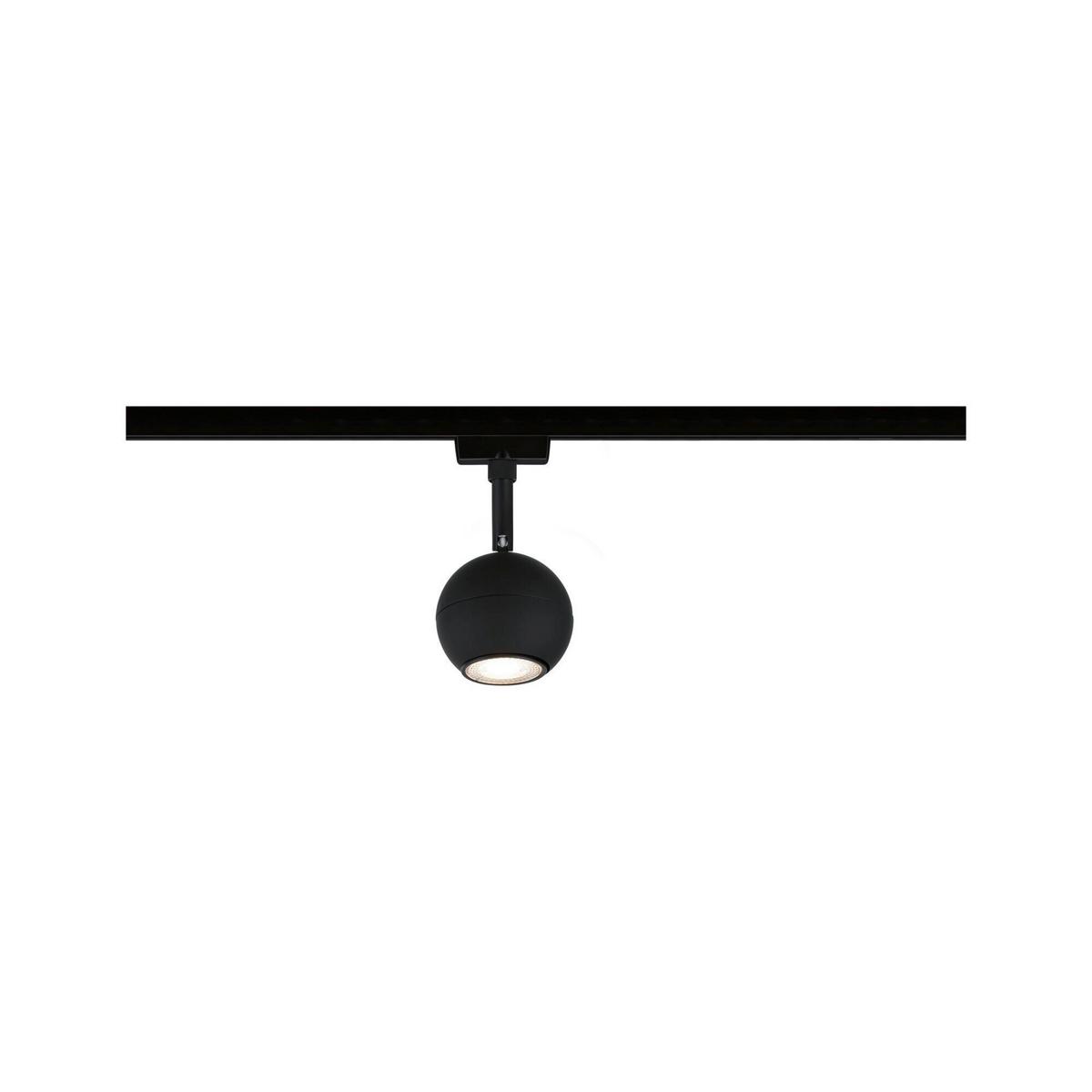 Schienensystem-Strahler Urail Tup Schwarz max. 10 Watt - Schwarz, Design, Metall (8,0/15,9cm) - Paulmann