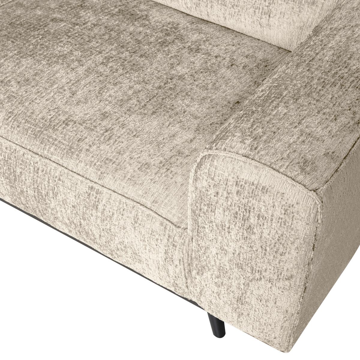 Ecksofa Statement Naturfarben S: 210x274cm - Schwarz/Naturfarben, Design, Holz/Textil (210/274cm) - Livetastic