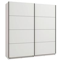 Schwebetürenschrank Gard 200 in Weiß - Schwarz/Weiß, KONVENTIONELL, Holzwerkstoff/Metall (195/217/61cm) - Mömax