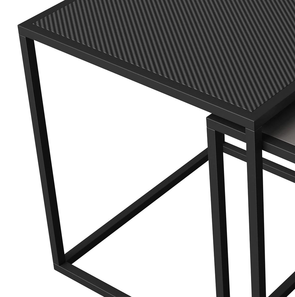 Beistelltisch-Set Minecraft 2er-Set Schwarz - Schwarz, MODERN, Holzwerkstoff/Metall (45/48/45cm) - Minecraft
