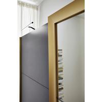 Schwebetürenschrank Katar Graphit-/Goldfarben - Goldfarben/Graphitfarben, MODERN, Glas/Holzwerkstoff (270/208/64cm) - Mömax