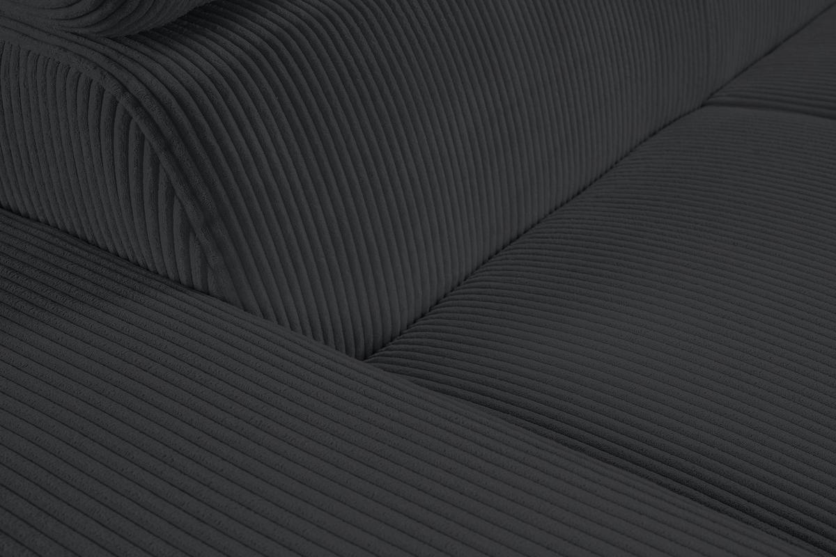 Kotna Sedežna Garnitura Lars, Temno Siva - barve kroma/črna, Design, umetna masa/tekstil (268/189cm) - Livetastic