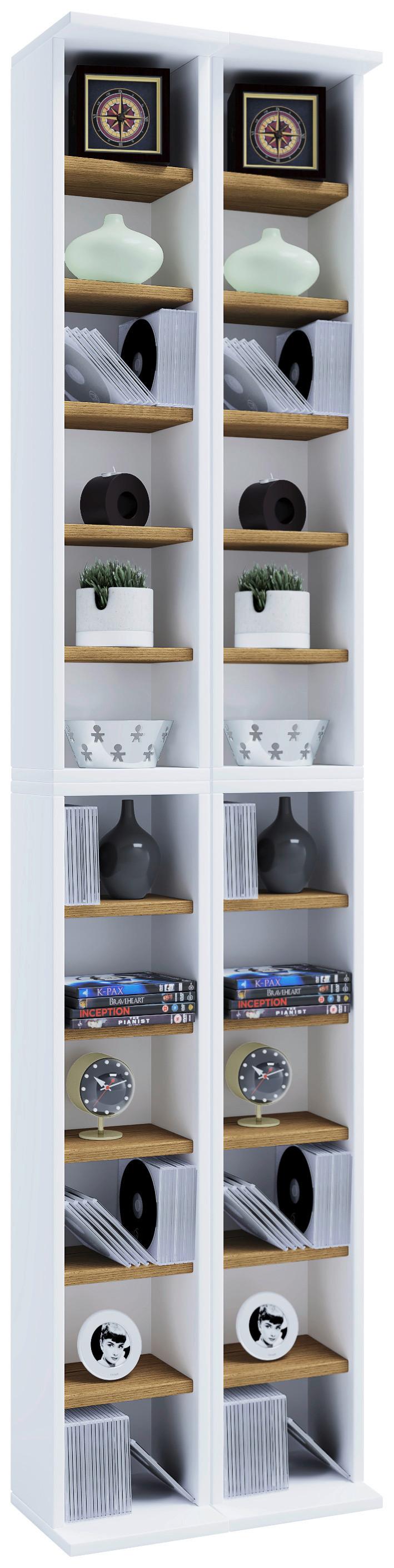 CD-REGAL ALMERA - Honigeiche/Weiss, Design, Holzwerkstoff (42/183/20cm) - MID.YOU