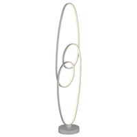 Stoječa Led-svetilka Spira, S Sijalko - srebrne barve/opal, Design, kovina/umetna masa (29/20/122cm) - Globo