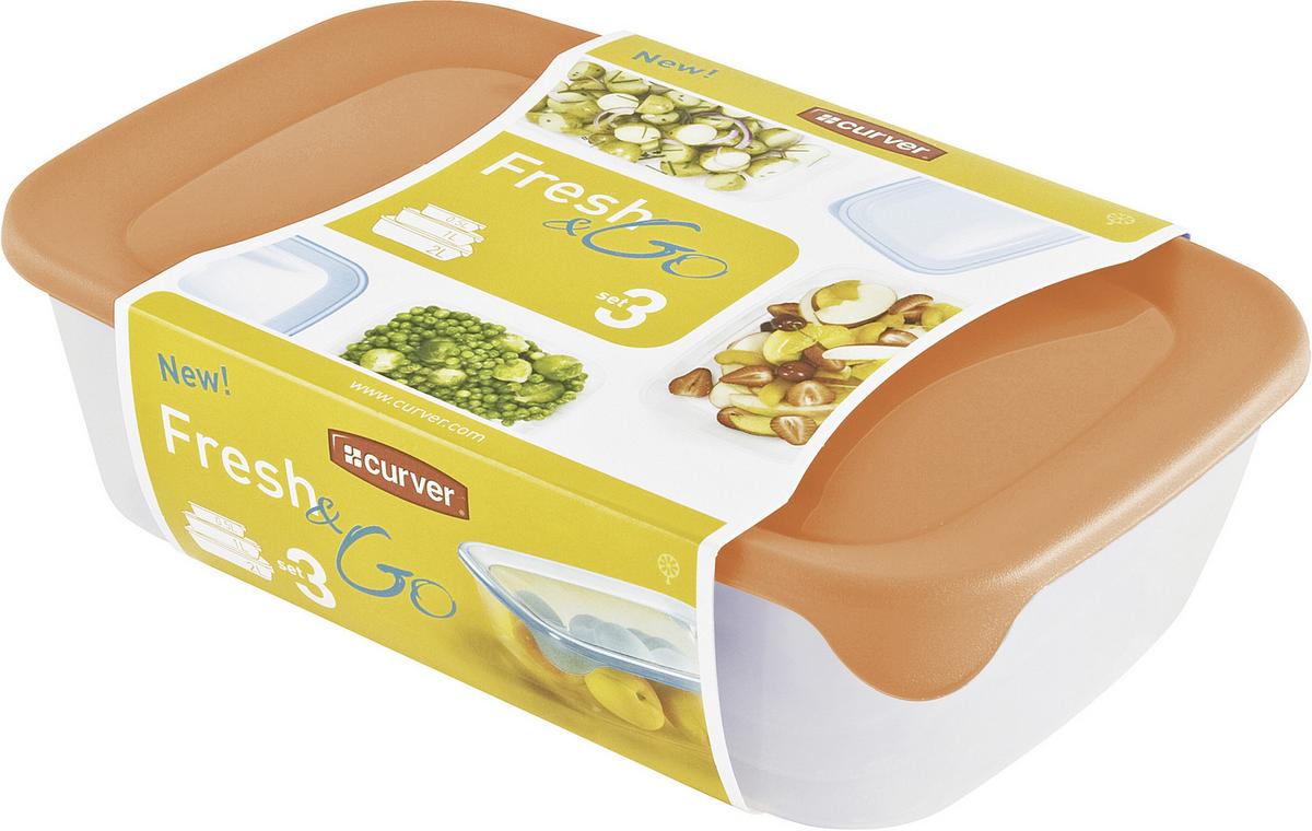 Ételtároló Készlet Curver Fresh&go - műanyag (26/17/7,4cm) - Curver