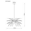 HANGLAMP FEDI - Wit, Modern, Textiel/Metaal (55/120cm)