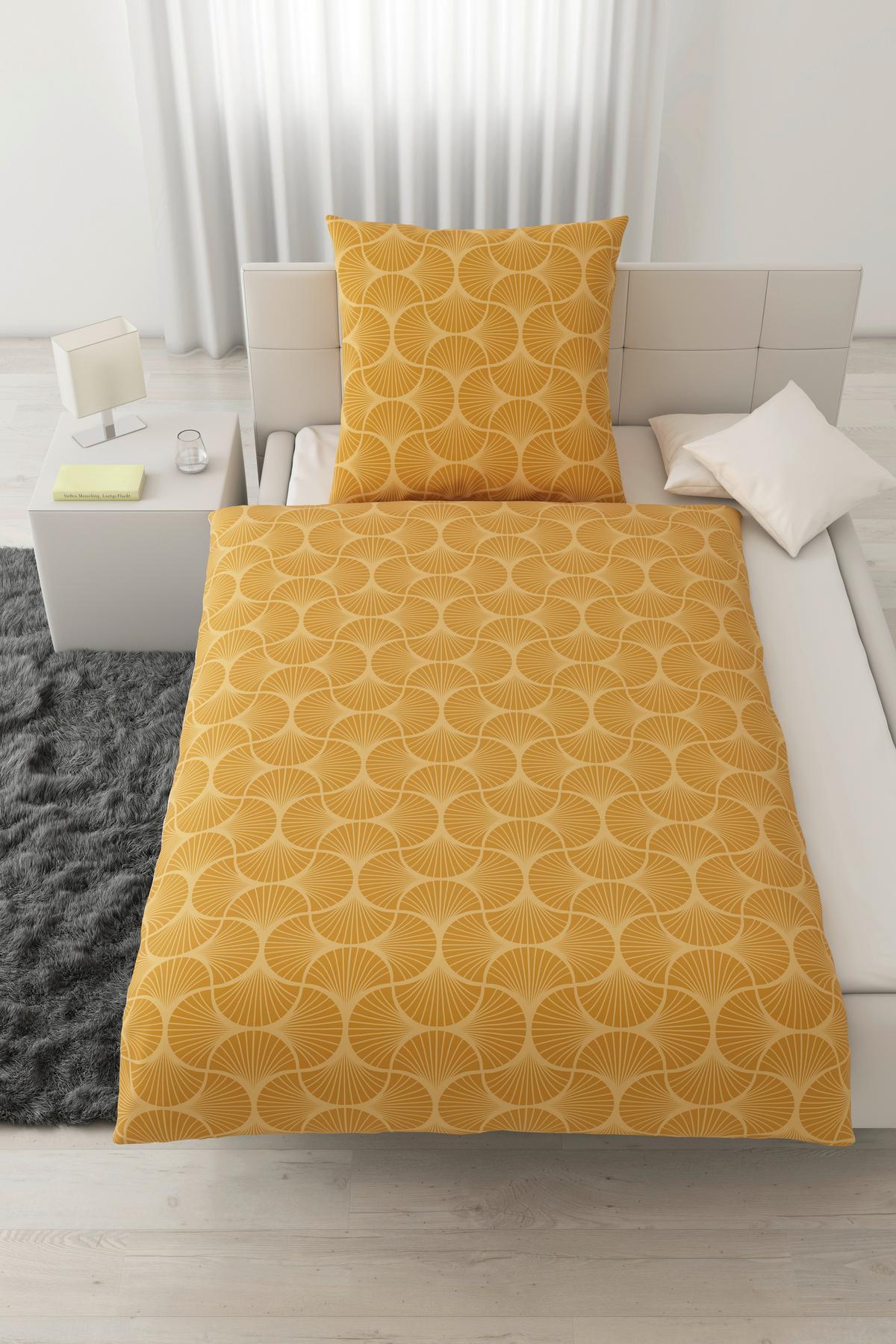 Bettwäsche Finn XL Gelb ca. 155x220cm - Gelb, MODERN, Textil (155/220cm) - Modern Living